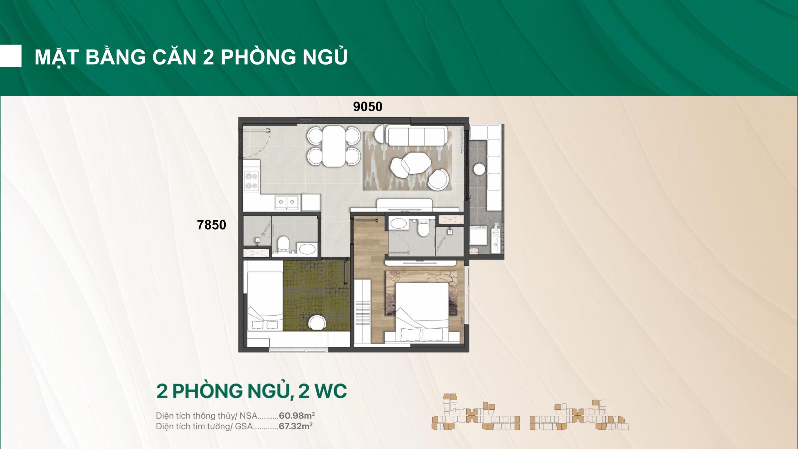 thiết kế emerald garden view