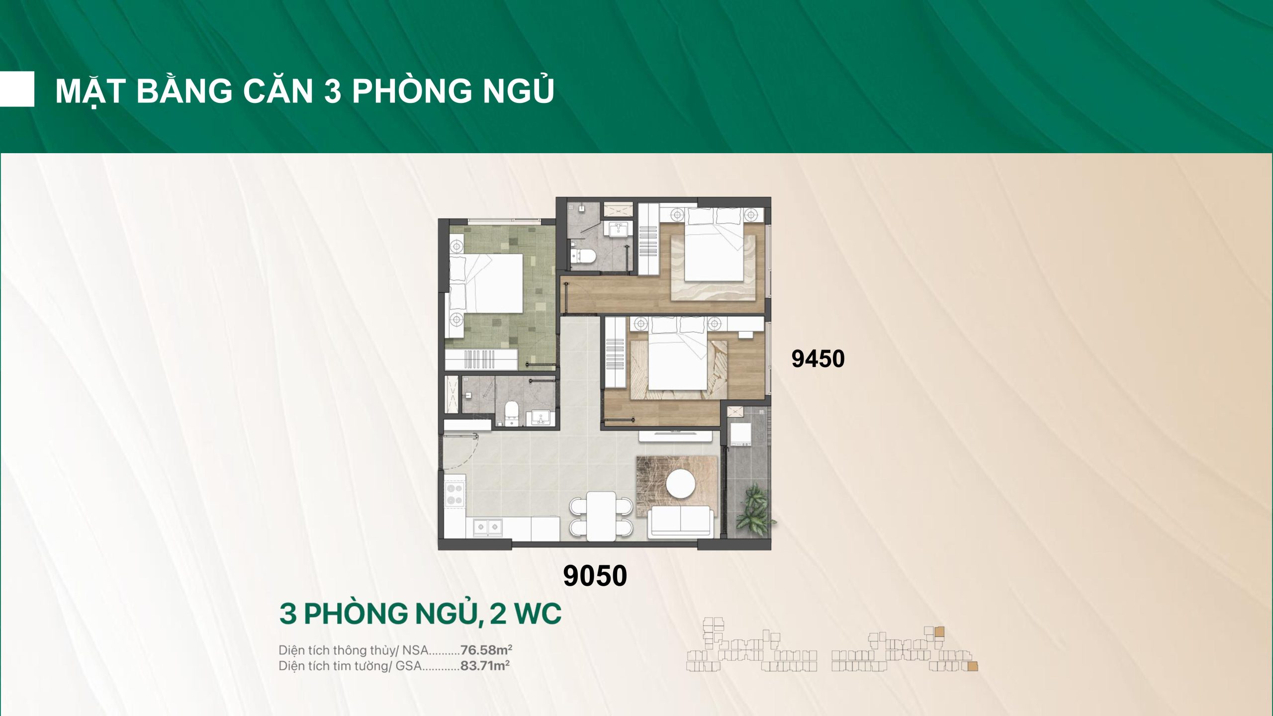 thiết kế emerald garden view